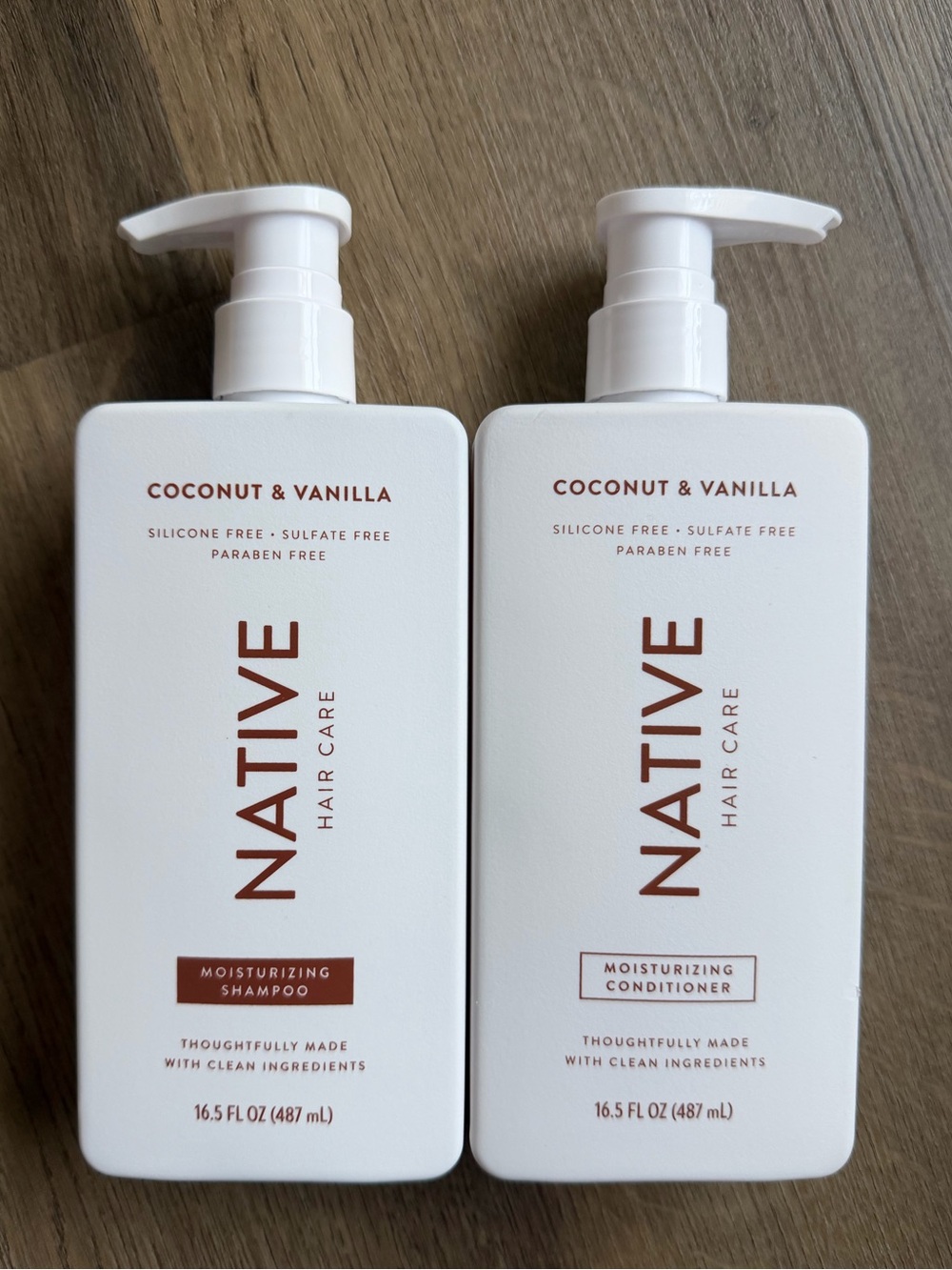 Coconut & Vanilla Native Shampoo and Conditioner Set - 16.5 oz Each - New